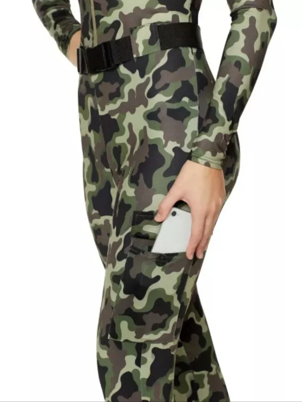 Spirit Halloween Adult Camo Catsuit Costume - Small - Picture 4 of 9